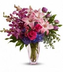 Purple Perfection Bouquet Vase Arrangement 