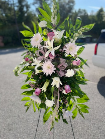 Purple, Pink & White Standing Spray