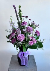 Purple Pizzazz Vase Arrangement 