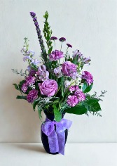 Purple Pizzazz Vase Arrangement