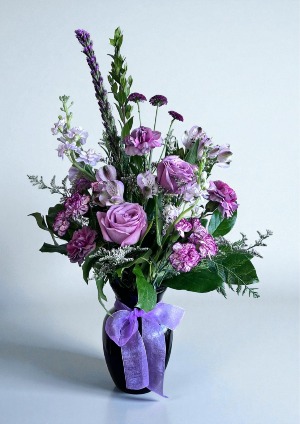 Purple Pizzazz Vase Arrangement 