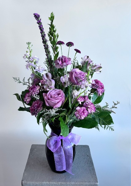 Purple Pizzazz Vase Arrangement