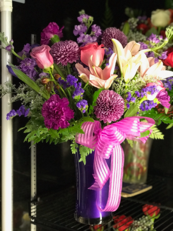Purple Plush Floral Arrangement