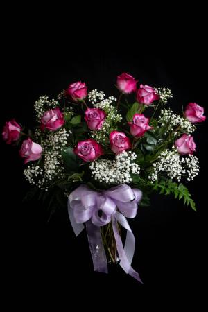 (ON SALE) Purple Rose A Dozen
