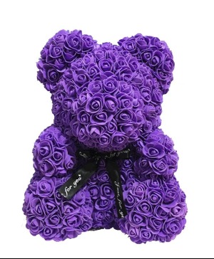 Purple Rose Bear 
