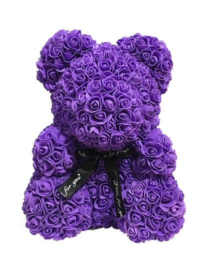 Purple Rose Bear 