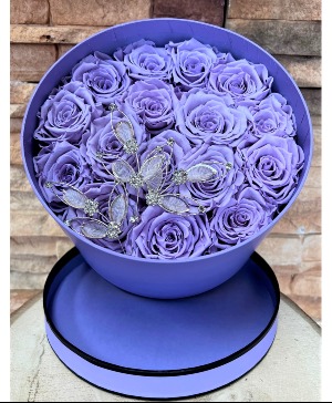 Purple Rose Box Medium Rose Box