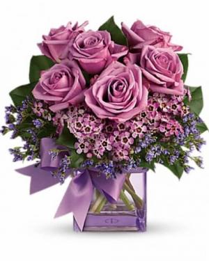 Purple Rose Cube Purple Roses