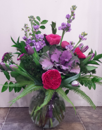 Purple Spring Garden Vase Arrangement