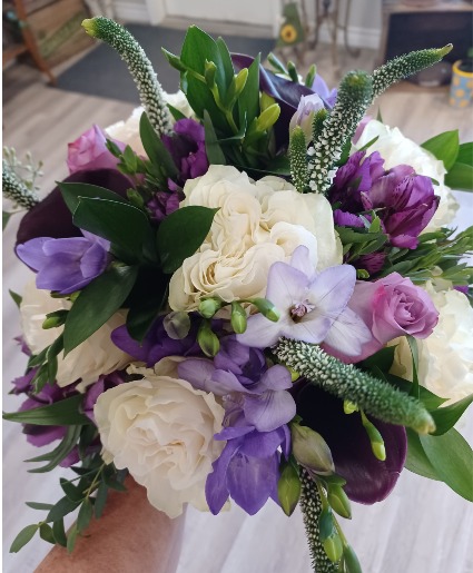 Purple Tones Wedding Bouquet