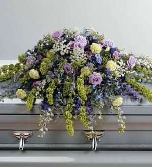 Purple Tribute Casket Spray SY105