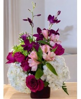 Purple Valentine Vase Arrangement (LGOE)