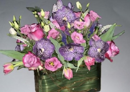 purple vanda centerpiece (seasonal)