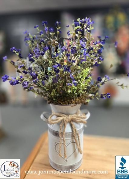 Purple Waxy  Silk Arrangement 