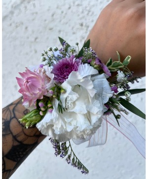 Purple & White Flowers Designer's Choice Corsage Corsage