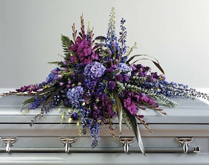 Purple Wilderness Casket spray