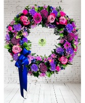 Purple Wreath Standing Spray