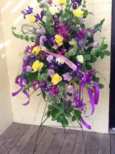 Purples and Yellows Easel