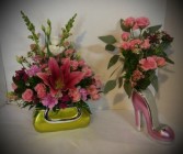 Purse and Shoe Fresh Flowers