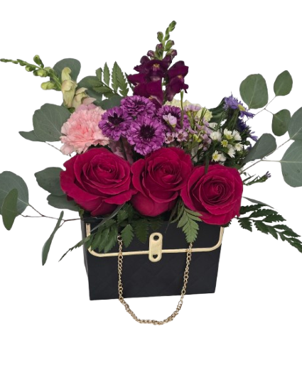 Purse Full of Posies Flower Arrangement