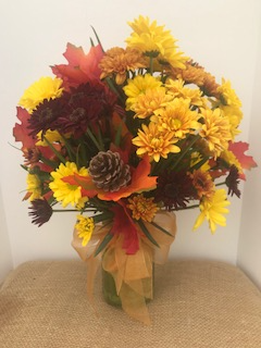Putting up the Pretty Vased Arrangement