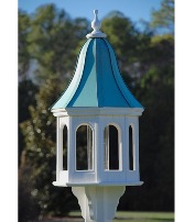 PVC and Copper Large Birdhouse with PVC Pole 