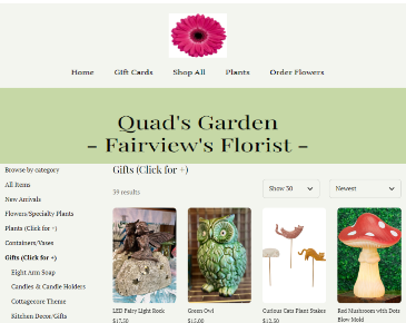 Quad's Garden Store Site  in Fairview, OR | QUAD'S GARDEN - Home to Trinette's Floral