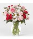 Queen Bouquet in Clear Glass Vase 