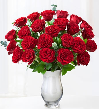 Queen of Hearts-24 Red Roses 2 dozen roses