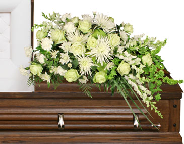 QUIET COMMEMORATION Casket Arrangement in Albany, NY | Ambiance Florals & Events