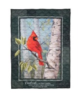 Quilt _ Cardinal Visit 