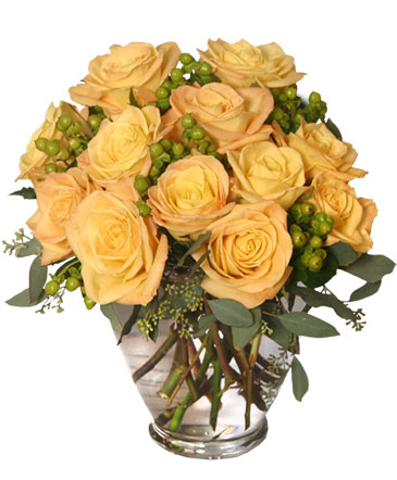 Cool Yellow Sunrise Yellow Roses Bouquet in Union, MO | Sisterchicks Flowers and More LLC 