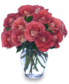 Autumn Adoration Vase of 'Leondis' Roses in Coral Springs, FL | DARBY'S FLORIST
