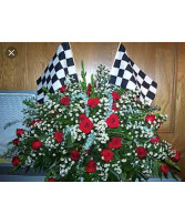 Racing Flags Casket Spray  