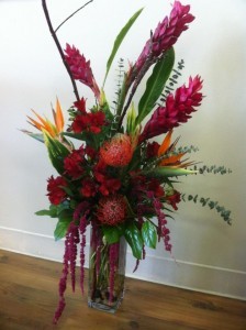 Racy Red Tropical artistry