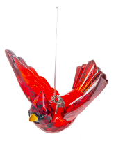 Radiant Cardinal Ornament with Charm Acrylic Ornament