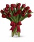Radiant Red Tulips Arrangement