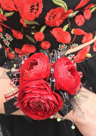 Radiant Red Wrist Corsage