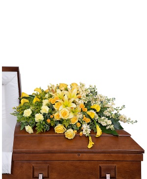 Radiant Remembrance Casket Spray Sympathy Arrangement