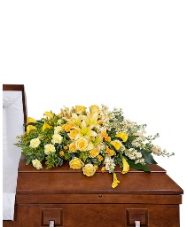 Radiant Remembrance Casket Spray Sympathy Arrangement