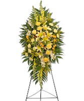 Radiant Remembrance Standing Spray Sympathy Arrangement