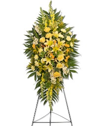 Radiant Remembrance Standing Spray Sympathy Arrangement