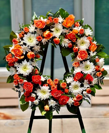 Radiant Sunset Tribute Funeral Flowers in Fairfield, CA | J Francis Floral Design