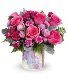 Radiantly Rosy Bouquet vase arrangement