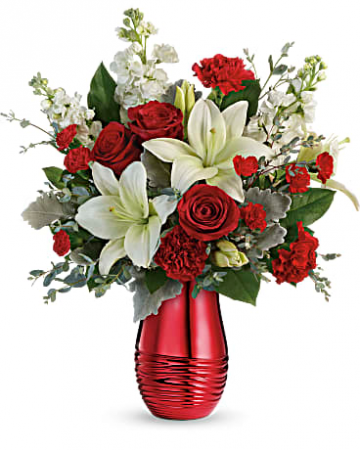 Radiantly Rouge Bouquet Fresh Floral Arrangement