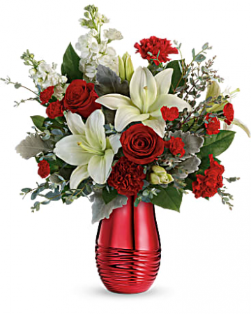 Radiantly Rouge Vase Arrangement