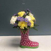 Rain Boot Fresh Flowers