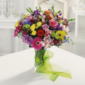 Rainbow Bright and Happy Flowers in a vase