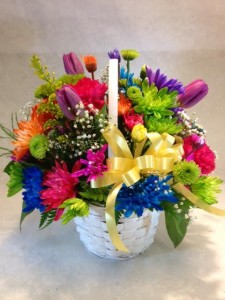 Rainbow Daisy Basket Best Seller