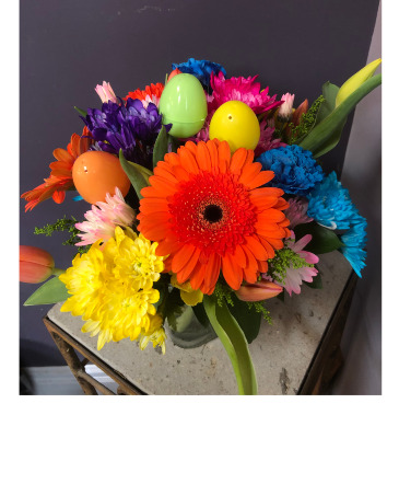 Rainbow Easter Arrangement  in Calgary, AB | Blossoms YYC [splurge flowers]